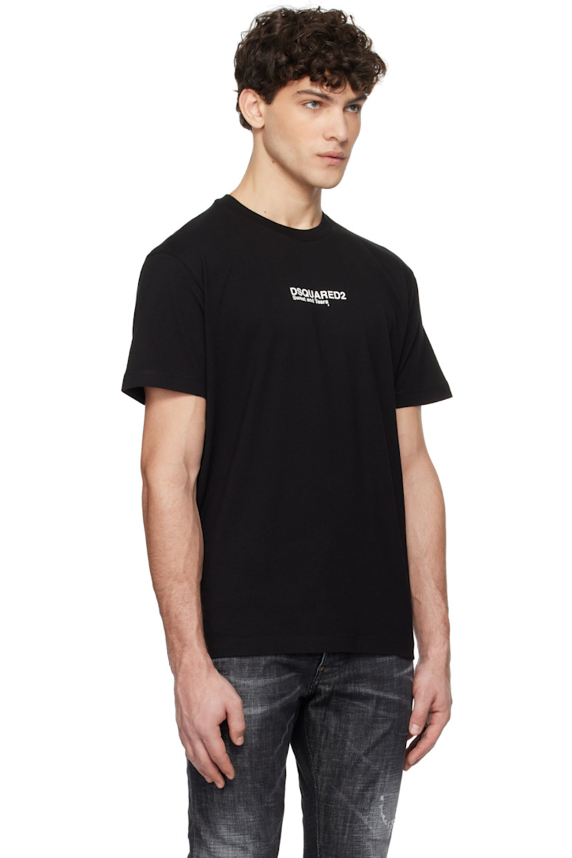 Cotton jersey T-shirt.

· Rib-knit crewneck
· Logo and text printed at front

Supplier color: Black