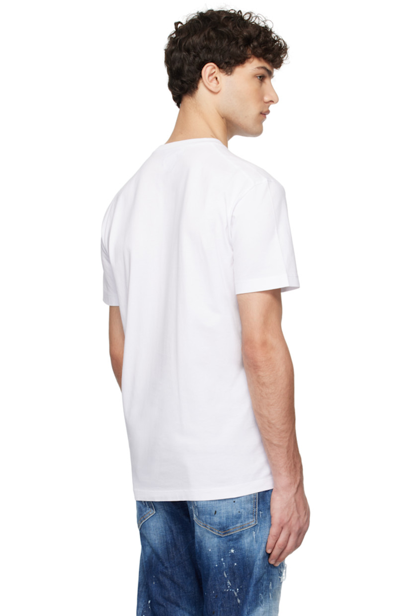 Cotton jersey T-shirt.

· Rib-knit crewneck
· Logo and text printed at front

Supplier color: White