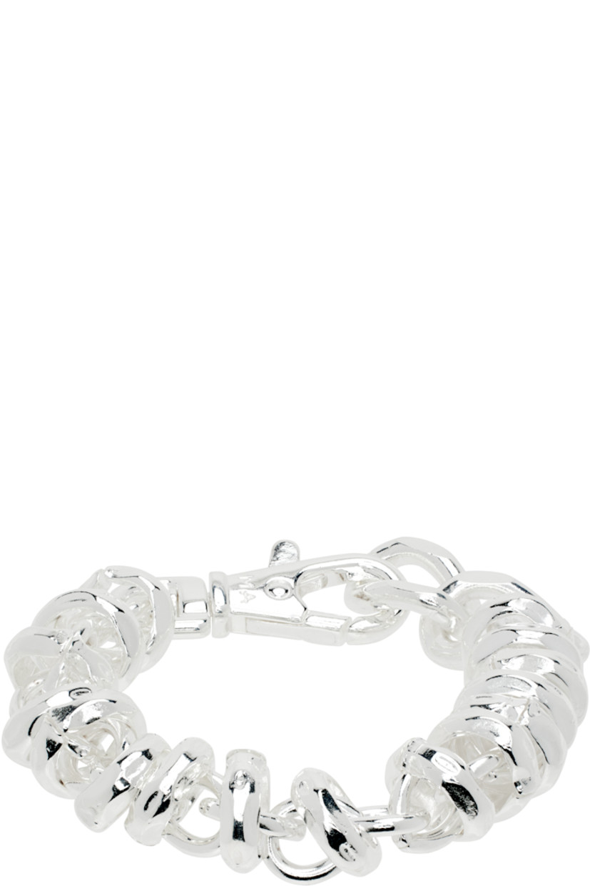 Cable chain bracelet in sterling silver. 

· O-rings throughout
· Logo-engraved lobster-clasp fastening

Supplier color: Silver