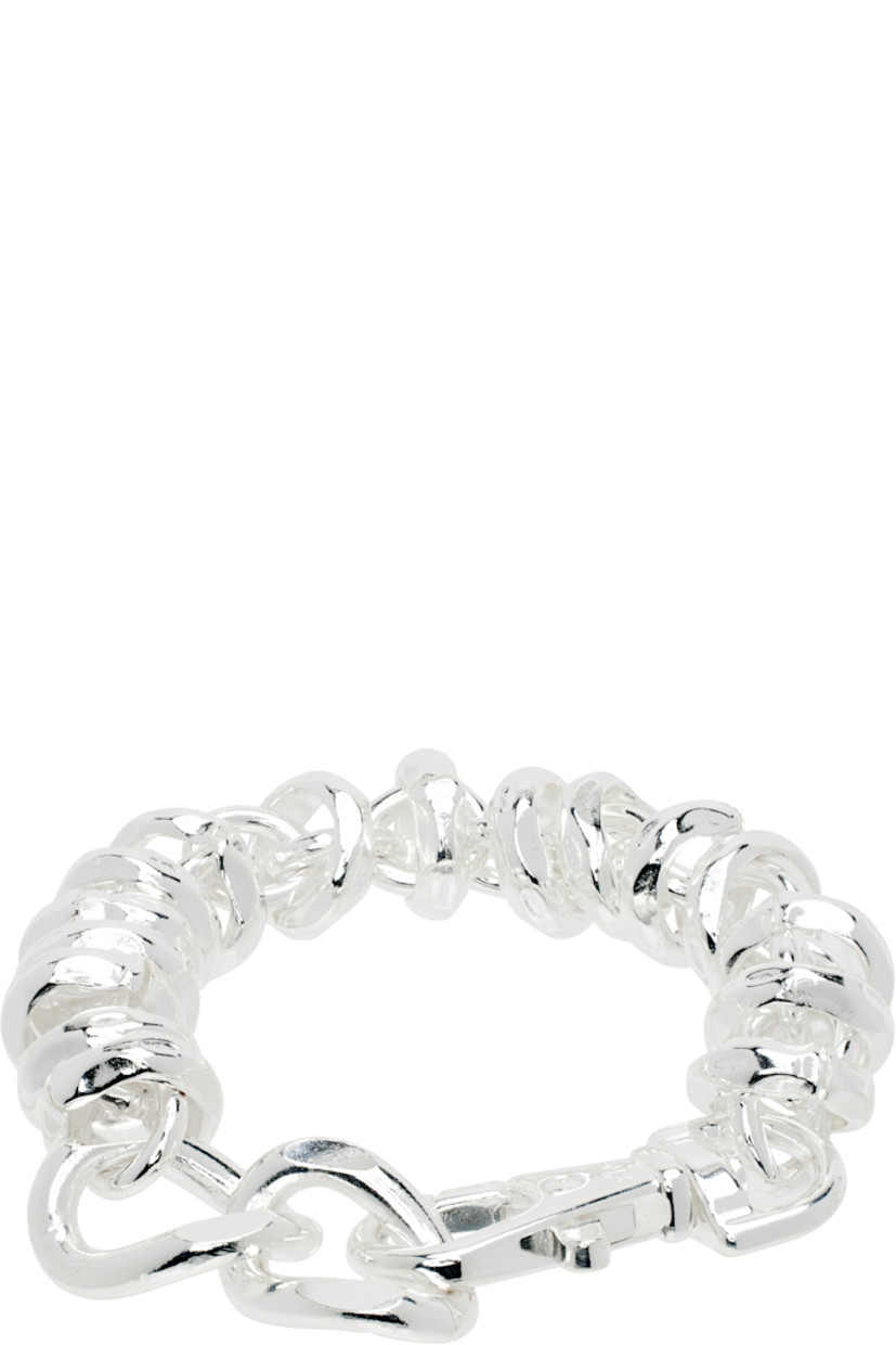 Cable chain bracelet in sterling silver. 

· O-rings throughout
· Logo-engraved lobster-clasp fastening

Supplier color: Silver