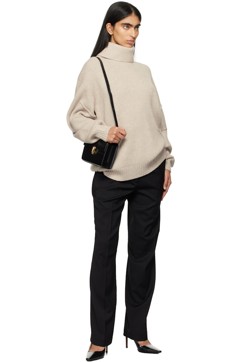 Polished calfskin shoulder bag in black.

· Adjustable sliding crossbody strap 
· Turn-lock flap
· Patch pocket at two-compartment interior
· Buffed calfskin lining
· H5.25" x W7.5" x D2.75"

Supplier color: Black