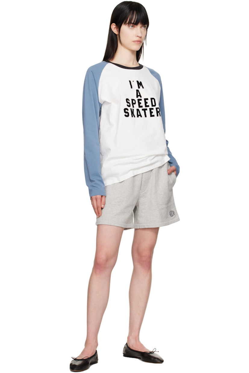 French terry shorts.

· Concealed drawstring at elasticized waistband
· Three-pocket styling
· Logo embroidered at leg
· Stripe appliqué at outseams

Supplier color: Heathered grey