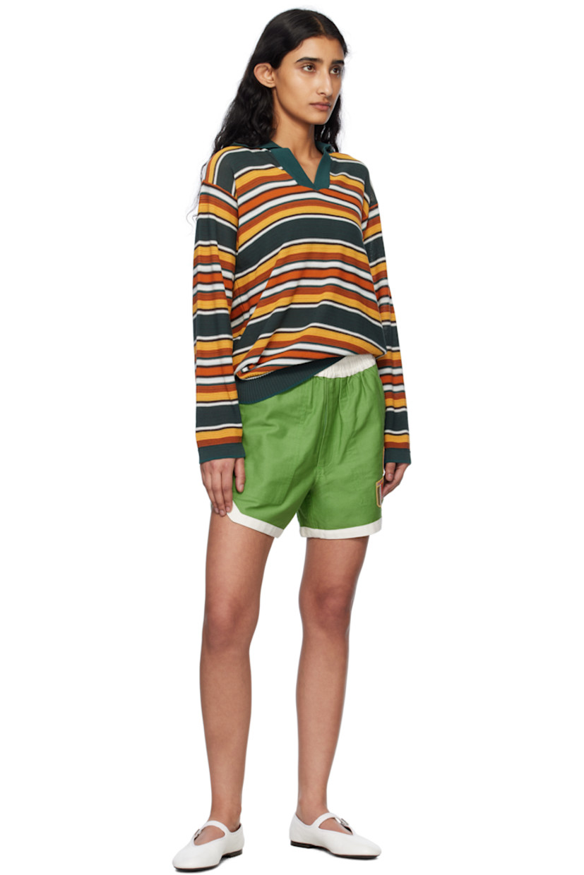 Cotton twill shorts.

· Concealed drawstring at elasticized waistband
· Three-pocket styling
· Zip fly
· Graphic patches at front
· Vented cuffs
· Logo embroidered at back pocket

This item is part of a limited run of 90.

Supplier color: Green