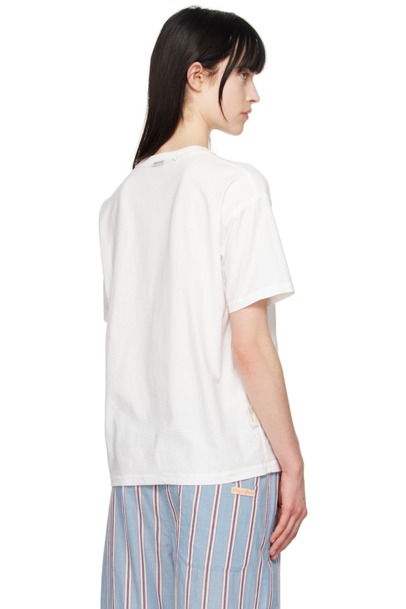 Reversible cotton jersey T-shirt.

Reverse in white cotton jersey.

· Lightweight and semi-sheer
· Rib-knit crewneck
· Text and logo graphic printed at chest
· Text and graphic printed at interior

This item is part of a limited run of 203.

Supplier color: Cream