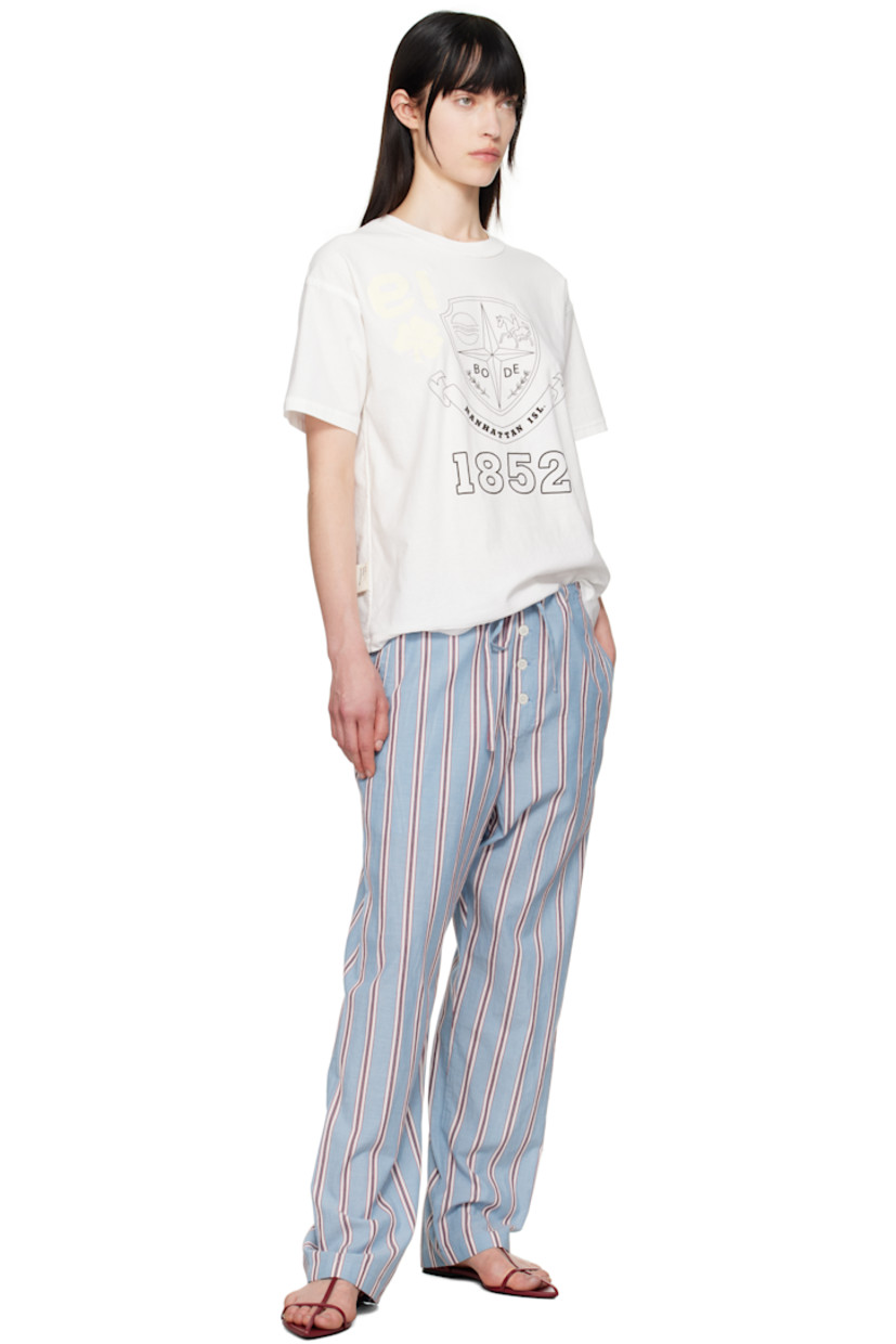 Reversible cotton jersey T-shirt.

Reverse in white cotton jersey.

· Lightweight and semi-sheer
· Rib-knit crewneck
· Text and logo graphic printed at chest
· Text and graphic printed at interior

This item is part of a limited run of 203.

Supplier color: Cream