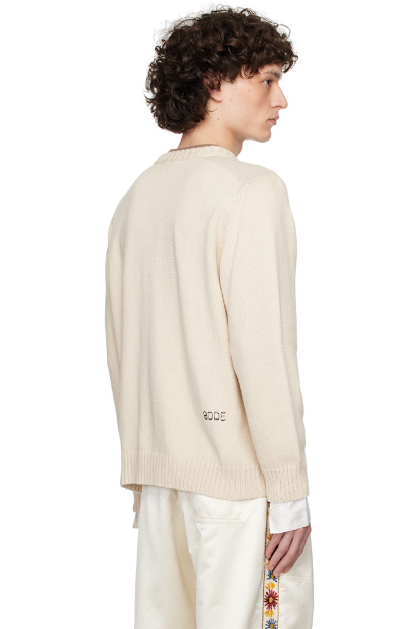 Knit pima cotton- and merino wool-blend cardigan. 

· Rib-knit round neck, hem, and cuffs 
· Button closure 
· Rib-knit trim at seam pockets 
· Raglan sleeves 
· Logo embroidered at back hem 
· Locker loop at interior collar 
· Mother-of-pearl hardware

This item is part of a limited run of 51.

Supplier color: Ivory