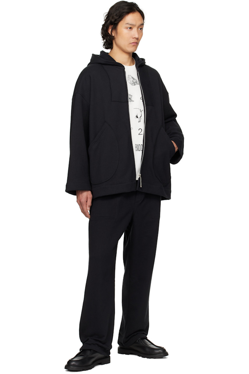 Oversized French terry hoodie. 

· Logo hardware at zip closure 
· Patch pockets 
· Rib-knit hem 
· Dropped shoulders 
· Logo embroidered at back 

This item is part of a limited run of 70. 

Supplier color: Black