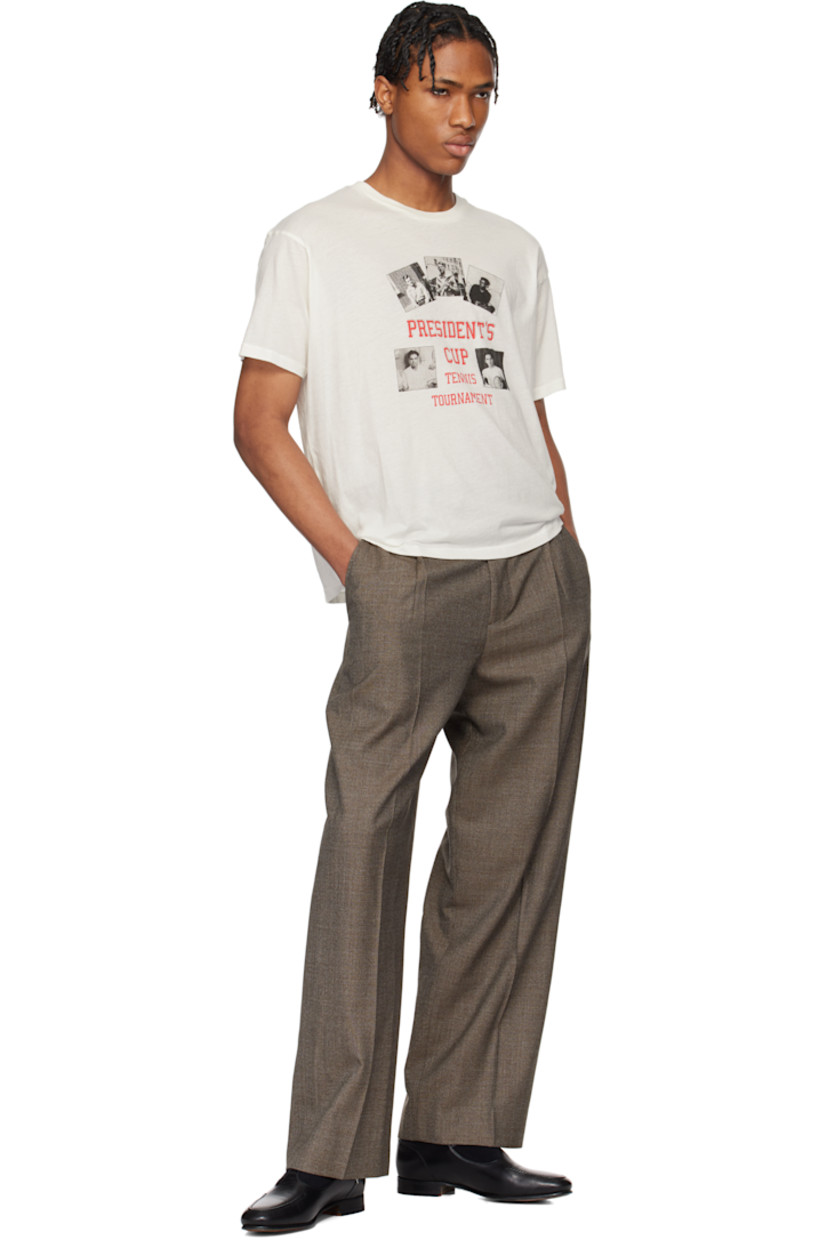 Semi-sheer cotton jersey T-shirt.

· Rib-knit crewneck
· Graphic and text printed at front

This item is part of a limited run of 153.

Supplier color: Cream