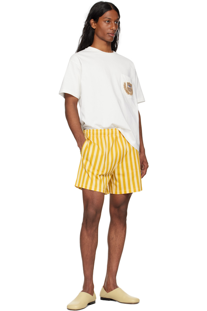 Cotton jersey T-shirt.

· Rib-knit crewneck
· Beaded logo appliqué at patch pocket

This item is part of a limited run of 290.

Supplier color: Cream