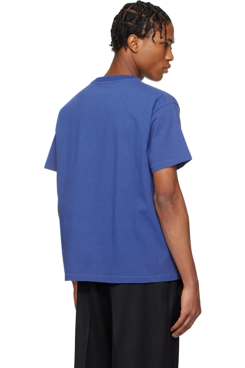 Cotton jersey T-shirt.

· Rib-knit crewneck
· Beaded logo graphic at patch pocket

This item is part of a limited run of 245.

Supplier color: Blue