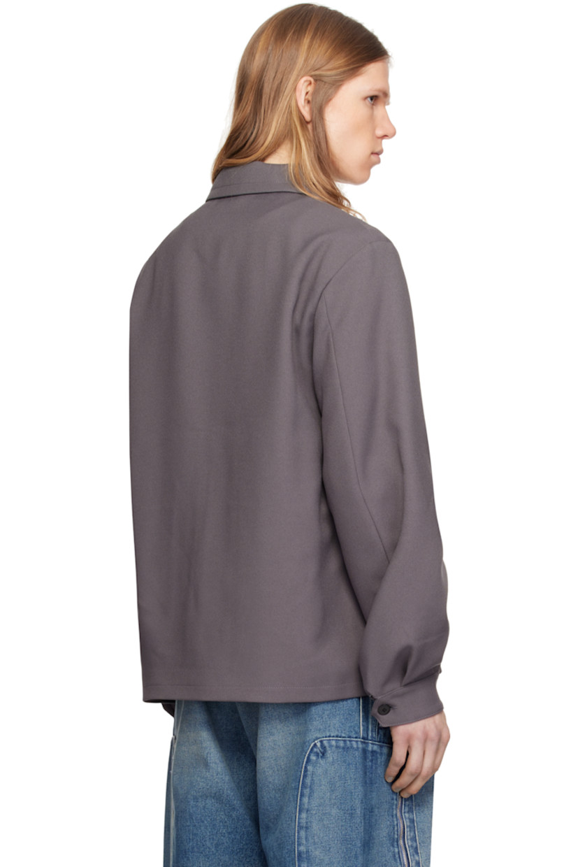 Polyester twill jacket.

· Spread collar
· Zip closure
· Flap pockets at front
· Buttoned barrel cuffs
· Full satin lining

Supplier color: Grey