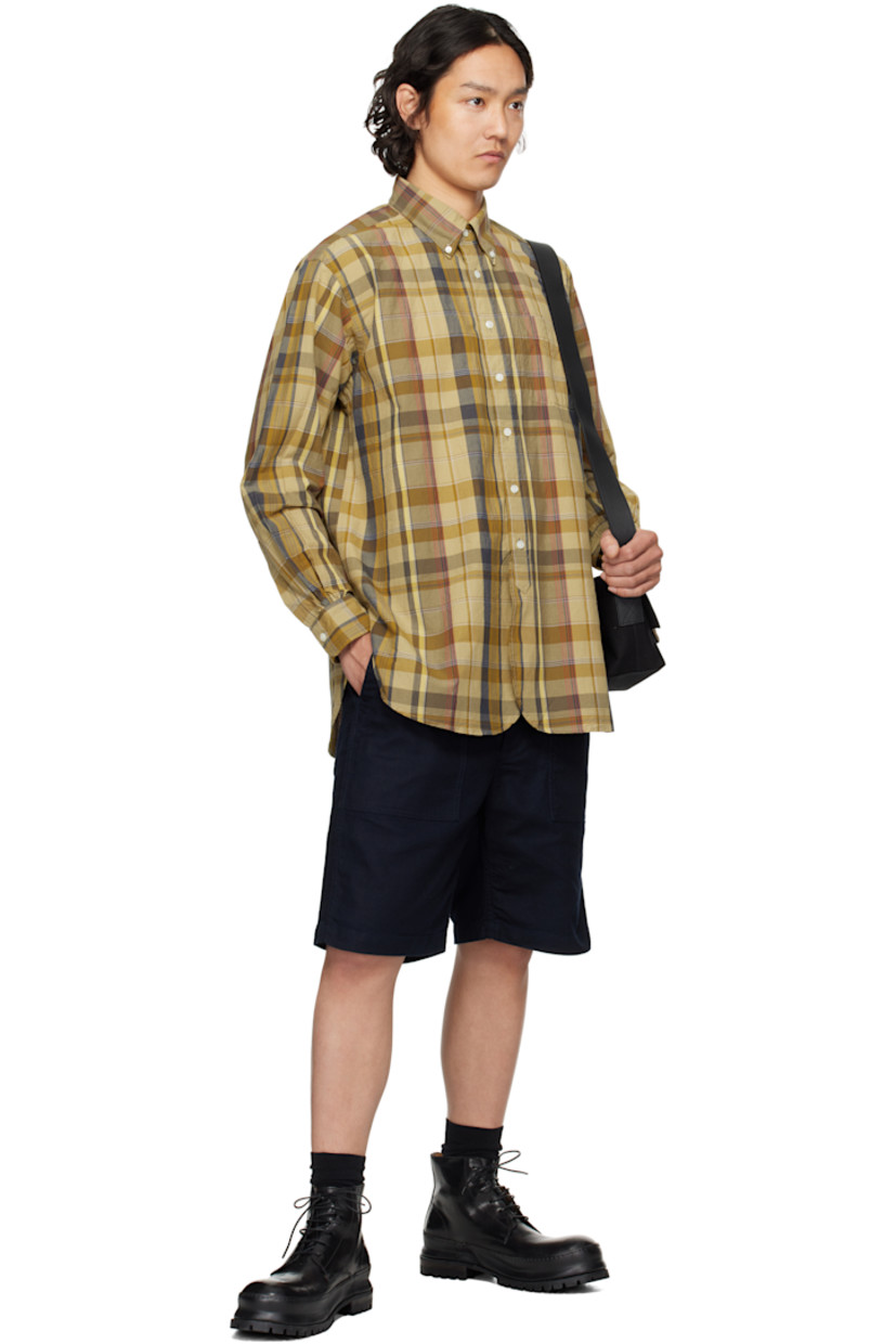 Basket-woven cotton- and linen-blend shorts. 

· Belt loops 
· Concealed drawstring at waistband
· Four-pocket styling
· Zip fly

Supplier color: Dk. navy CL java cloth