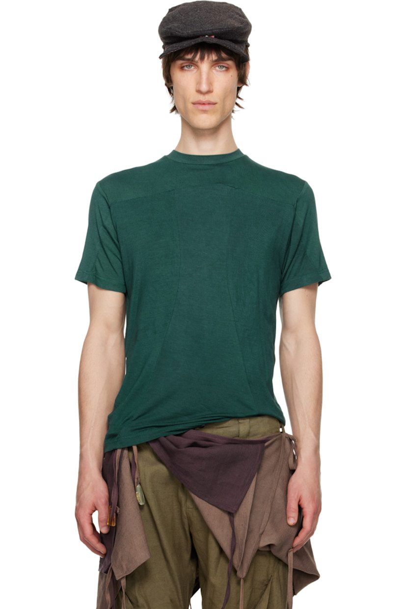 Garment-dyed modal jersey T-shirt. 

· Paneled construction
· Rib-knit crewneck
· Padded graphic at back

Supplier color: Ocean blue