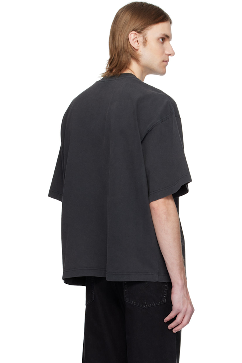 Cotton jersey T-shirt. Printed logo graphic with crystal-cut appliqués at front. 

· Fading throughout
· Rib-knit crewneck
· Dropped shoulders

Supplier color: Washed black