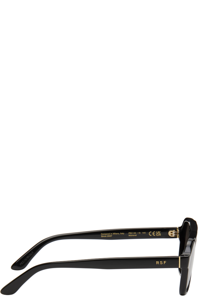 Handcrafted aviator-style acetate-frame sunglasses in black.

· Black lenses
· 100% UVA/UVB protection, Category 3
· Double bridge
· Integrated nose pads
· Inset logo hardware at temples
· Includes pouch
· Size: 56.15 145

Supplier color: Black