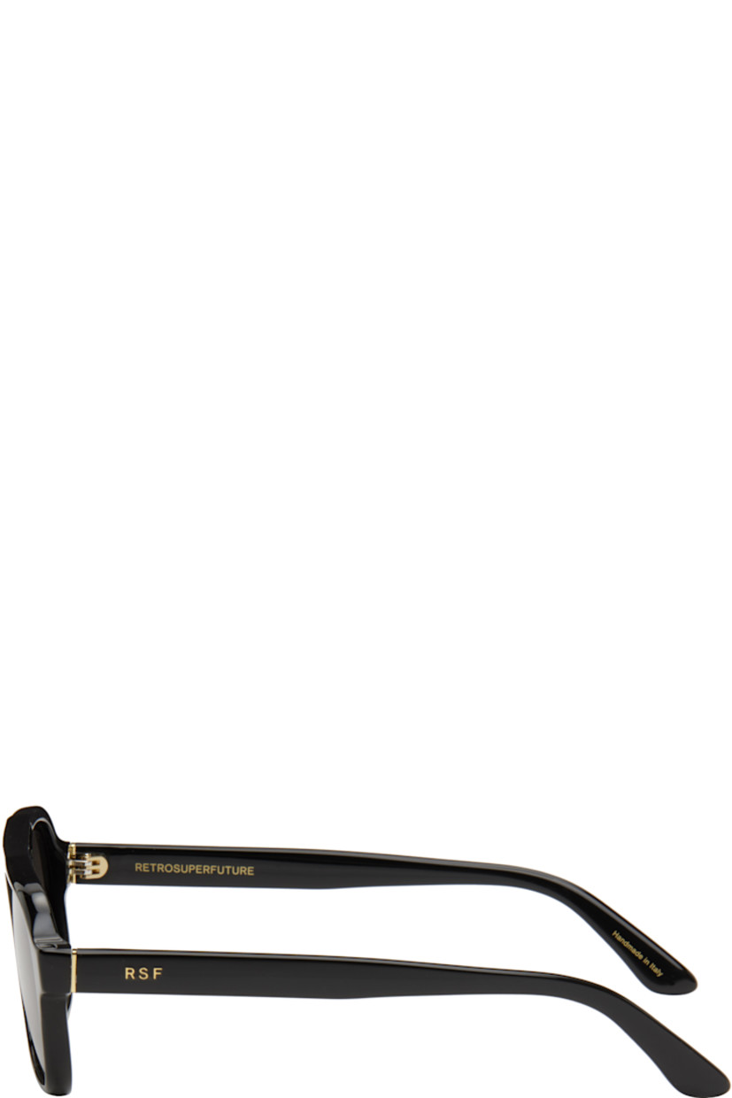 Handcrafted aviator-style acetate-frame sunglasses in black.

· Black lenses
· 100% UVA/UVB protection, Category 3
· Double bridge
· Integrated nose pads
· Inset logo hardware at temples
· Includes pouch
· Size: 56.15 145

Supplier color: Black