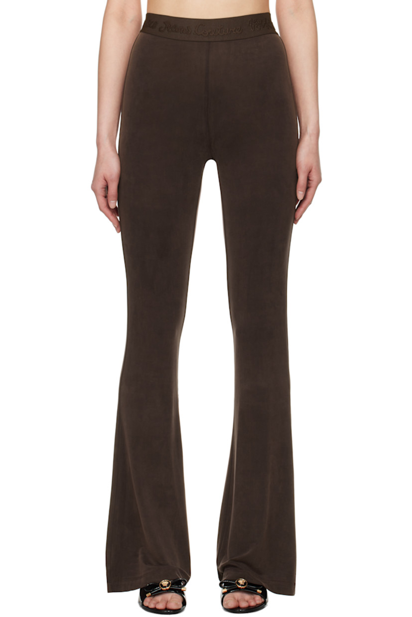 Flared stretch cupro peached jersey leggings. Logo-embroidered elasticized waistband.

Supplier color: Cocoa