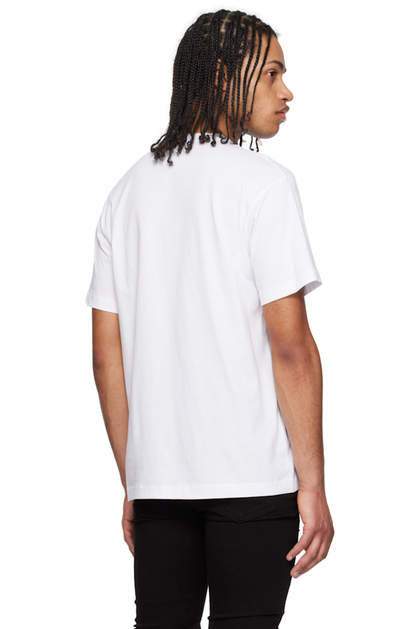Cotton jersey T-shirt.

· Rib-knit crewneck
· Logo plaque at chest 

Supplier color: White/Gold
