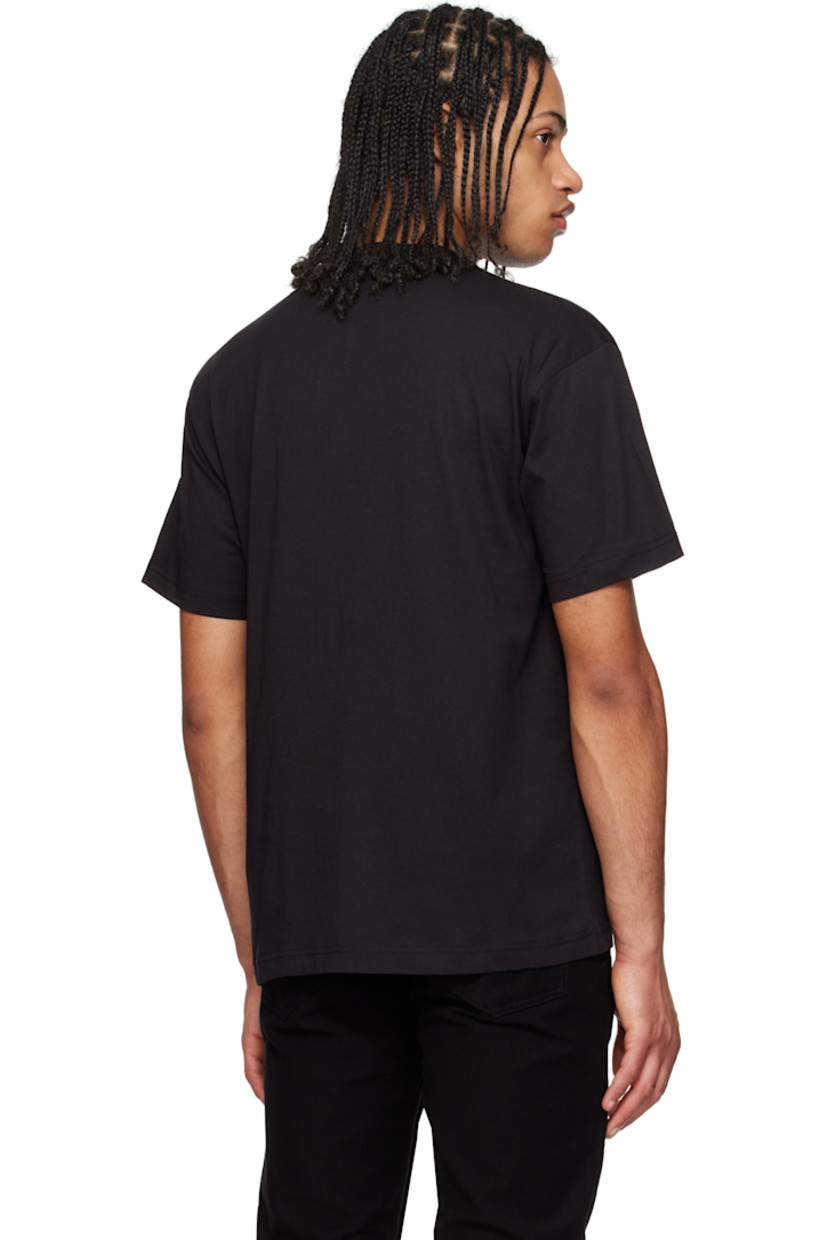 Cotton jersey T-shirt.

· Rib-knit crewneck
· Logo plaque at chest 

Supplier color: Black/Gold