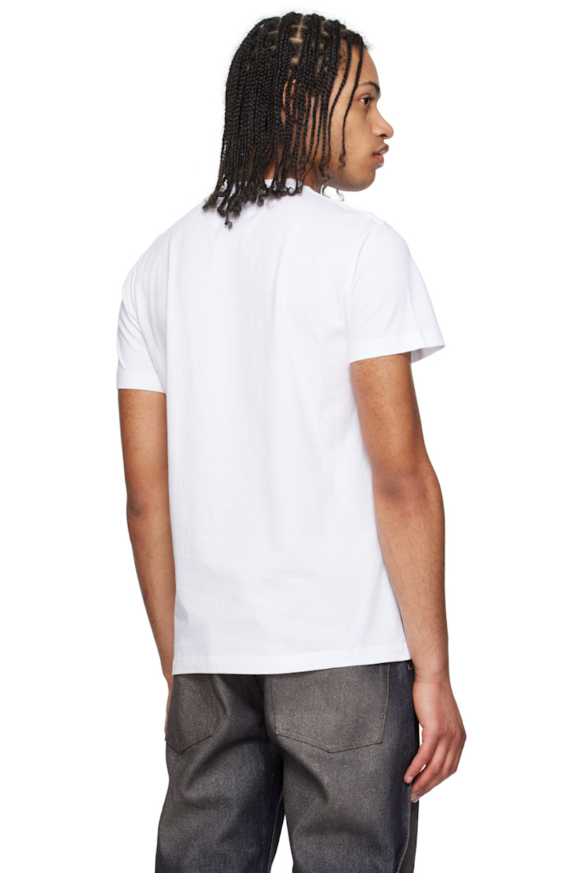 Cotton jersey T-shirt. 

· Rib-knit crewneck
· Logo graphic printed at front

Supplier color: White/Gold