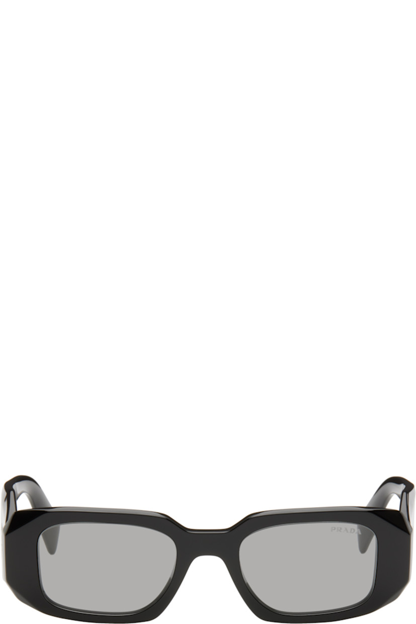 Rectangular acetate-frame sunglasses in black.

· Gray lenses
· 100% UVA/UVB protection
· Logo etched at lens
· Integrated nose pads
· Inset logo hardware at temples
· Includes case
· Size: 49.20 145

Supplier color: Black