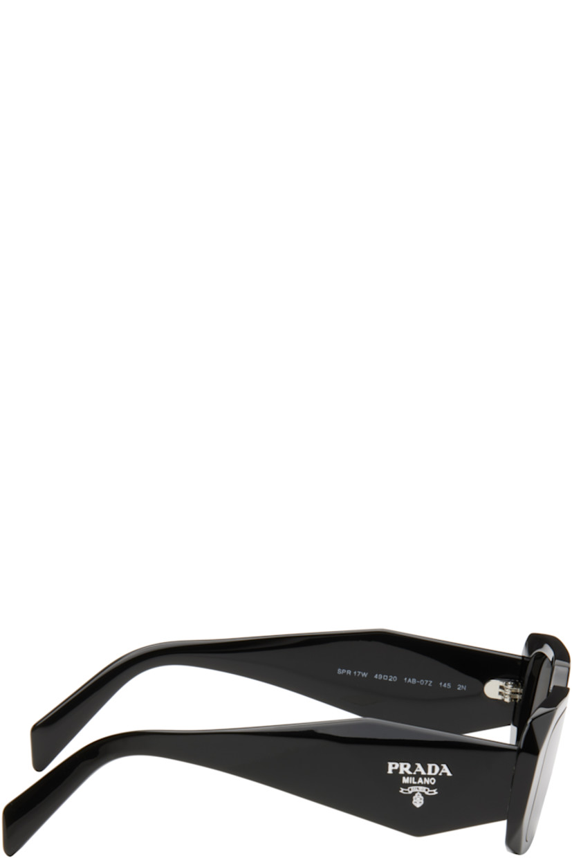 Rectangular acetate-frame sunglasses in black.

· Gray lenses
· 100% UVA/UVB protection
· Logo etched at lens
· Integrated nose pads
· Inset logo hardware at temples
· Includes case
· Size: 49.20 145

Supplier color: Black