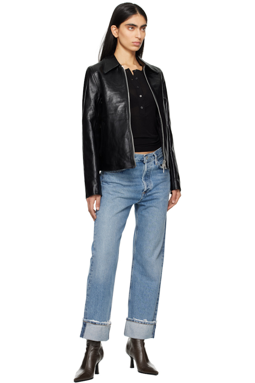 Non-stretch regenerative cotton denim jeans. Subtle distressing, fading, and whiskering throughout.

· Straight-leg
· Low rise
· Belt loops
· Five-pocket styling
· Button-fly
· Rolled cuffs
· Logo-engraved silver- and copper-tone hardware
· Contrast stitching in tan

Supplier color: Reign