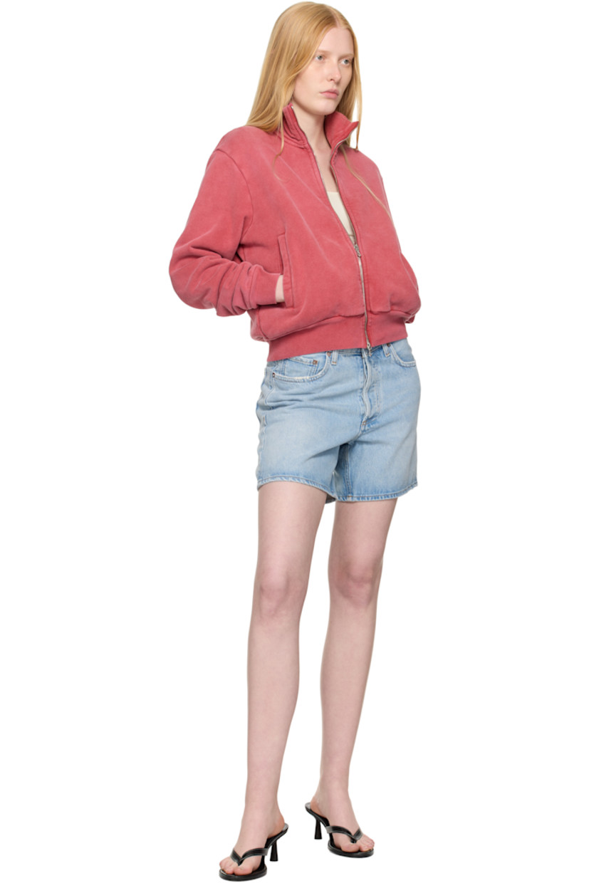 Non-stretch regenerative cotton denim shorts. Fading, whiskering, and subtle distressing throughout. 

· The Integrity Grown™-certified 
· Loose-fit
· Belt loops
· Five-pocket styling
· Button fly 
· Logo-engraved silver- and bronze-tone hardware
· Contrast stitching in tan 

Supplier color: Backbeat