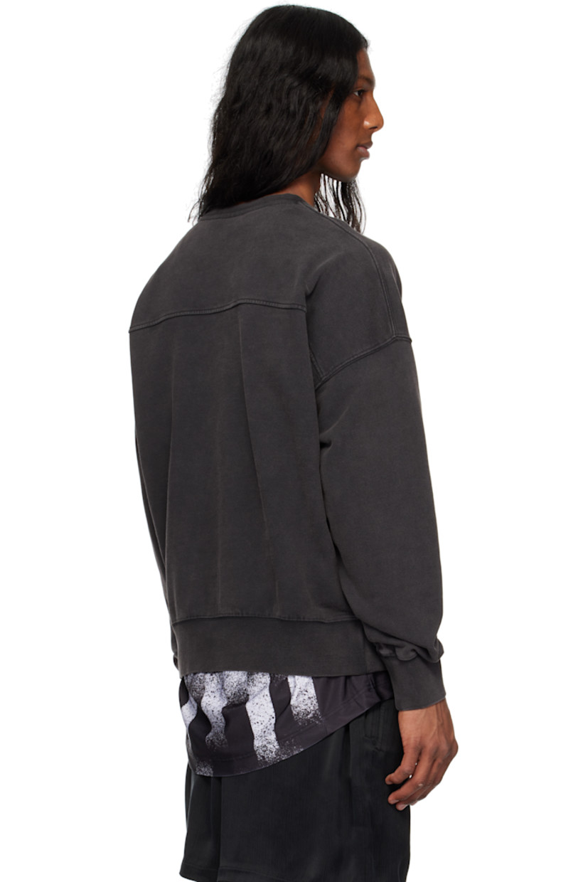 Heavyweight French terry sweatshirt. Fading throughout.

· Rib-knit crewneck, hem, and cuffs
· Text and graphic printed at front
· Dropped shoulders 

Part of the Le PÈRE x Antonio Carrau collaboration.

Supplier color: Black