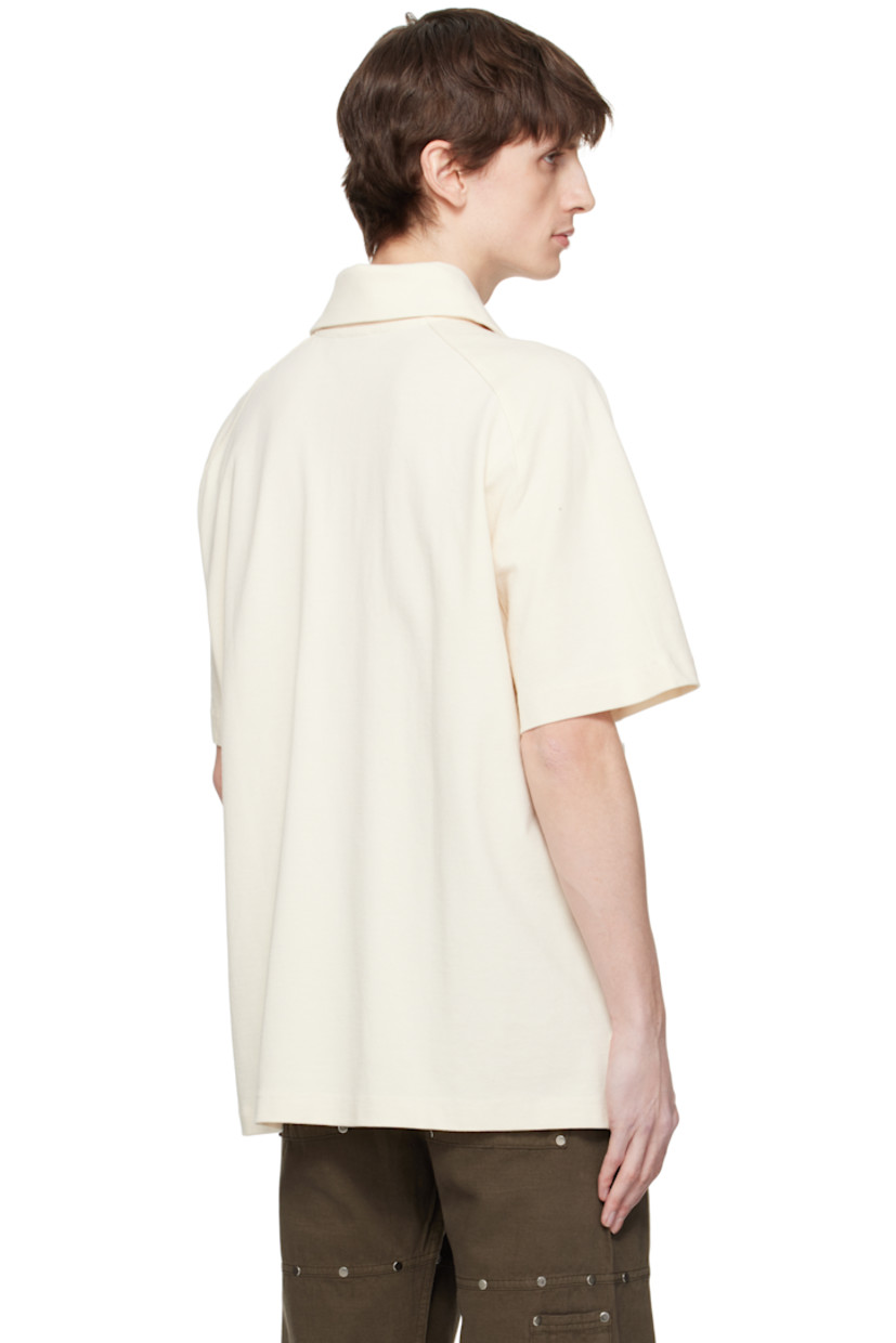 Cotton piqué polo.

· Spread collar
· Three-button placket
· Logo embroidered at chest
· Tennis-tail hem
· Saddle shoulders

Part of the RITES OF CARE collection.

Supplier color: Cream yellow