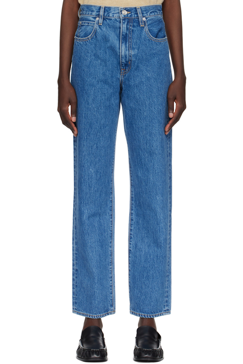 Straight-leg non-stretch denim jeans. Fading throughout.

· High-rise
· Belt loops
· Five-pocket styling
· Zip fly
· Contrast stitching in tan

Supplier color: Sweet memory