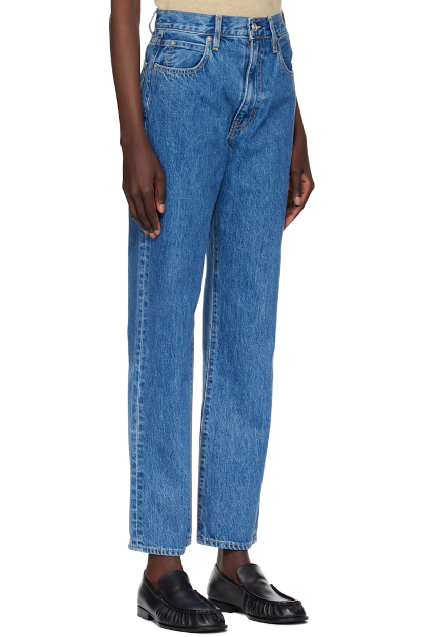 Straight-leg non-stretch denim jeans. Fading throughout.

· High-rise
· Belt loops
· Five-pocket styling
· Zip fly
· Contrast stitching in tan

Supplier color: Sweet memory