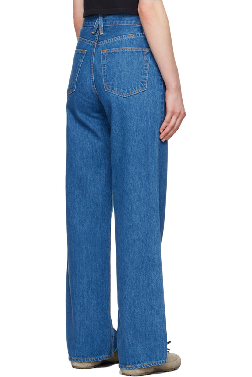 Wide-leg non-stretch denim jeans. Fading throughout.

· High-rise
· Belt loops
· Five-pocket styling
· Zip-fly
· Logo-engraved silver-tone hardware
· Contrast stitching in tan

Supplier color: Freedom