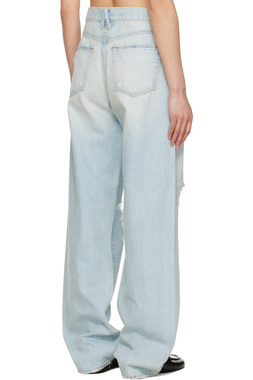 Loose-fit non-stretch denim jeans. Fading and whiskering throughout. 

· Low-rise
· Belt loops
· Five-pocket styling
· Zip fly
· Rip at knees
· Curved outseams
· Logo-engraved silver-tone hardware
· Contrast stitching in tan

Supplier color: Heartbreak hotel
