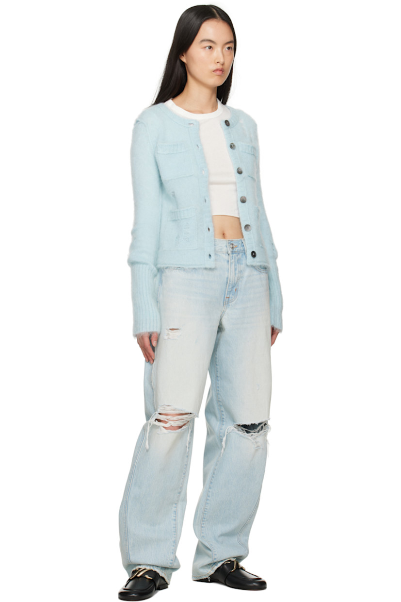 Loose-fit non-stretch denim jeans. Fading and whiskering throughout. 

· Low-rise
· Belt loops
· Five-pocket styling
· Zip fly
· Rip at knees
· Curved outseams
· Logo-engraved silver-tone hardware
· Contrast stitching in tan

Supplier color: Heartbreak hotel