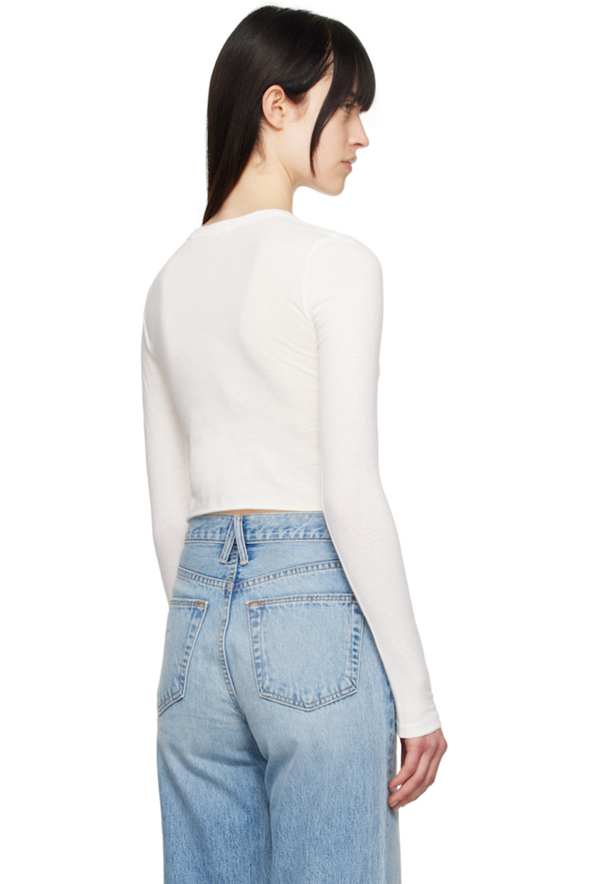 Lightweight cotton jersey T-shirt. 

· Rib-knit crewneck
· Rolled edge at cropped hem

Part of the 'American Made' collection. 

Supplier color: Natural white