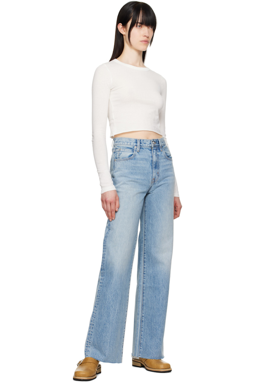 Lightweight cotton jersey T-shirt. 

· Rib-knit crewneck
· Rolled edge at cropped hem

Part of the 'American Made' collection. 

Supplier color: Natural white