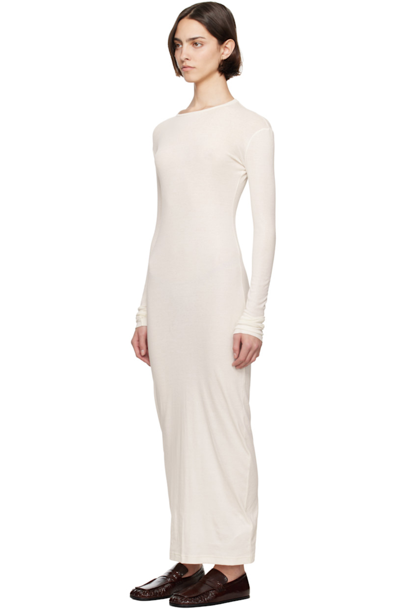 Cotton jersey maxi dress.

· Layered construction
· Rib-knit scoop neck
· Logo embroidered at front
· Detachable cotton jersey underlays

Supplier color: Granite
