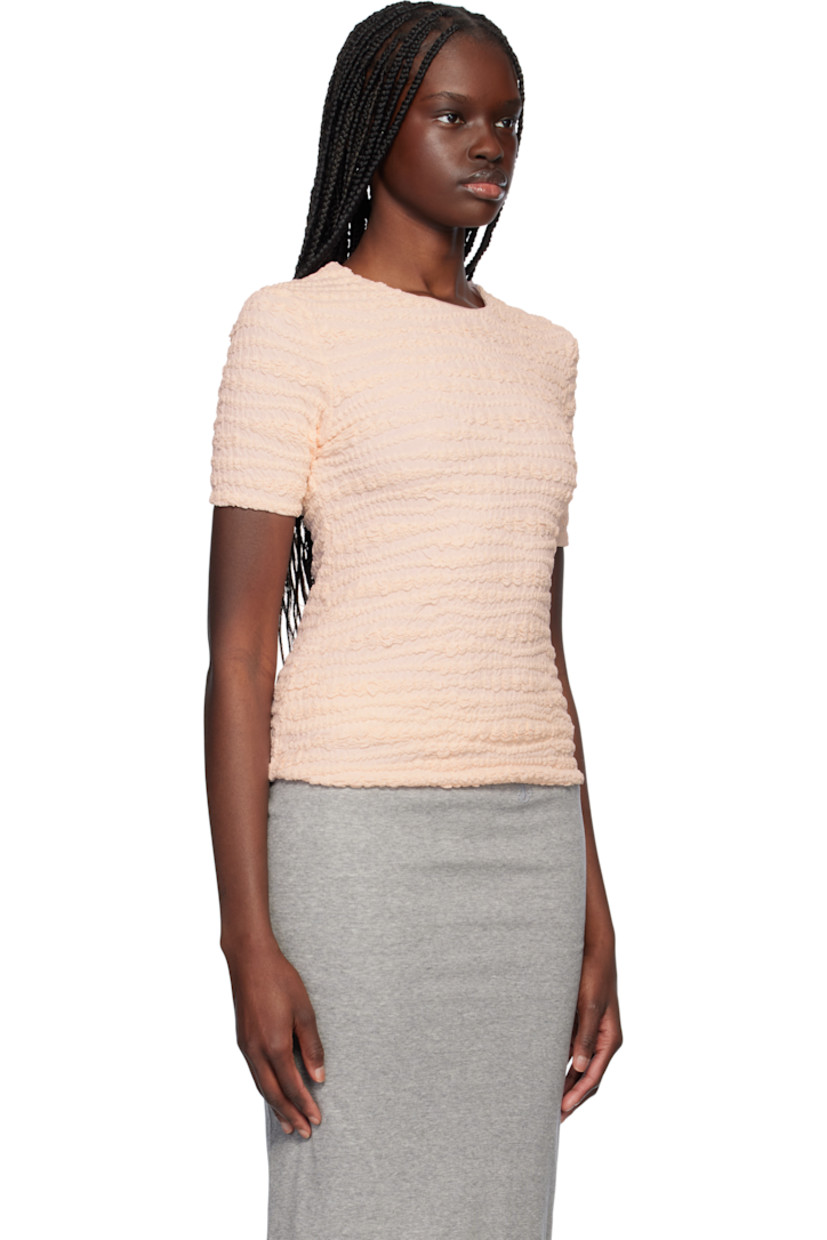 Viscose jersey T-shirt. Shirring throughout.

· Crewneck
· Full jersey lining

Supplier color: Confetti