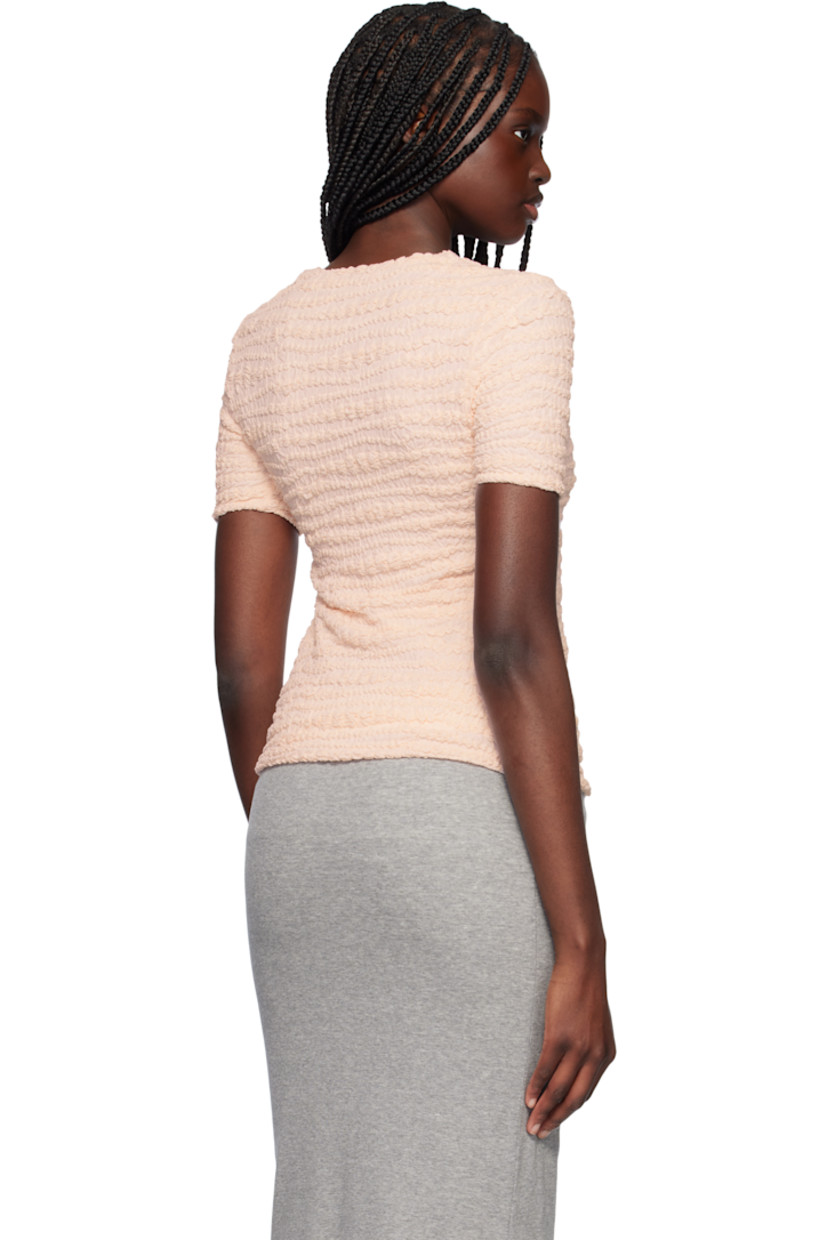 Viscose jersey T-shirt. Shirring throughout.

· Crewneck
· Full jersey lining

Supplier color: Confetti