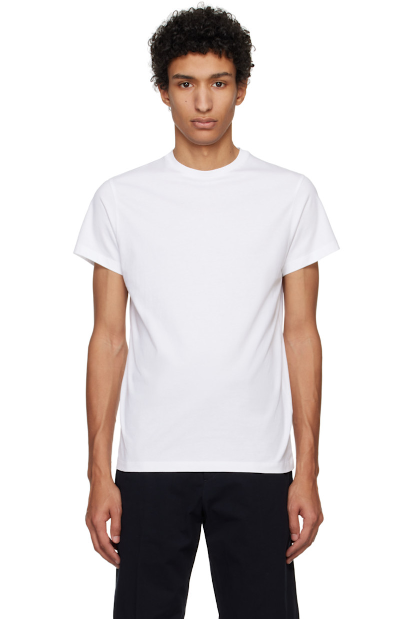 Cotton jersey T-shirt. Rib-knit crewneck.

Supplier color: White