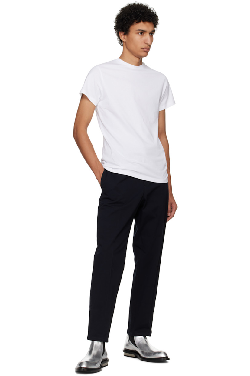 Cotton jersey T-shirt. Rib-knit crewneck.

Supplier color: White