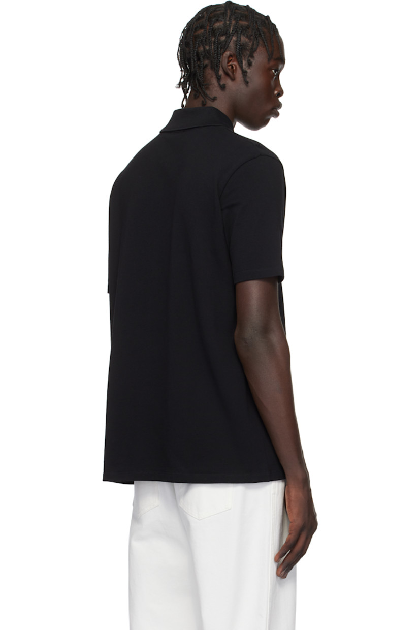 Cotton piqué polo.

· Rib-knit spread collar
· Half-zip closure
· Logo embroidered at chest
· Logo-engraved silver-tone hardware

Supplier color: Noir/Blanc