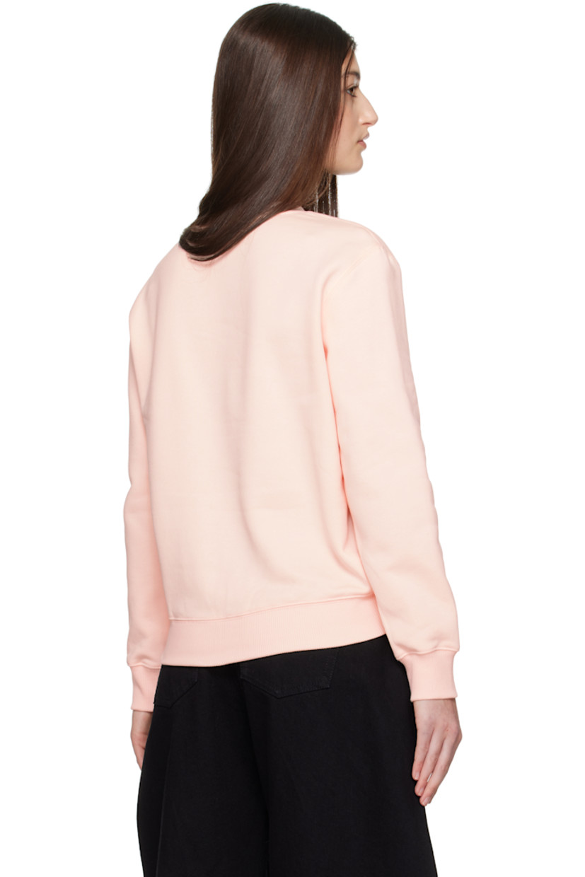 Cotton fleece sweatshirt.

· Rib-knit crewneck, hem, and cuffs
· Embroidered logo at front

Supplier color: Powder pink