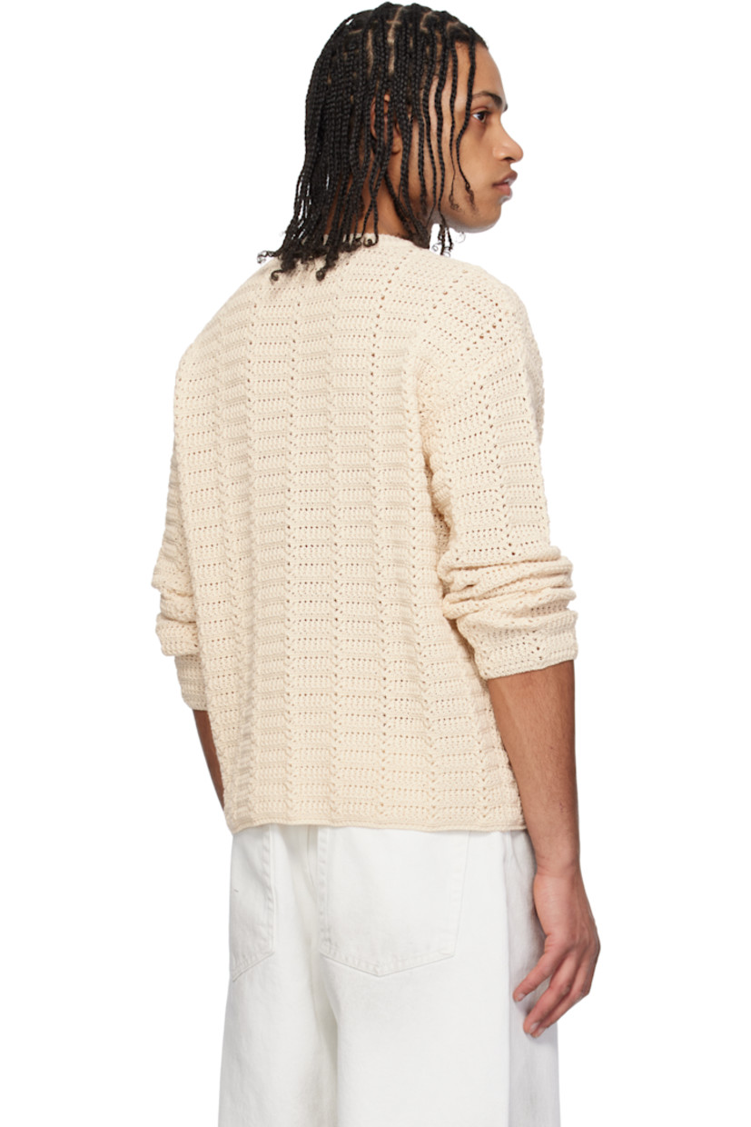Textured knit cotton-blend sweater.

· Rib-knit crewneck 
· Dropped shoulders

Supplier color: Natural