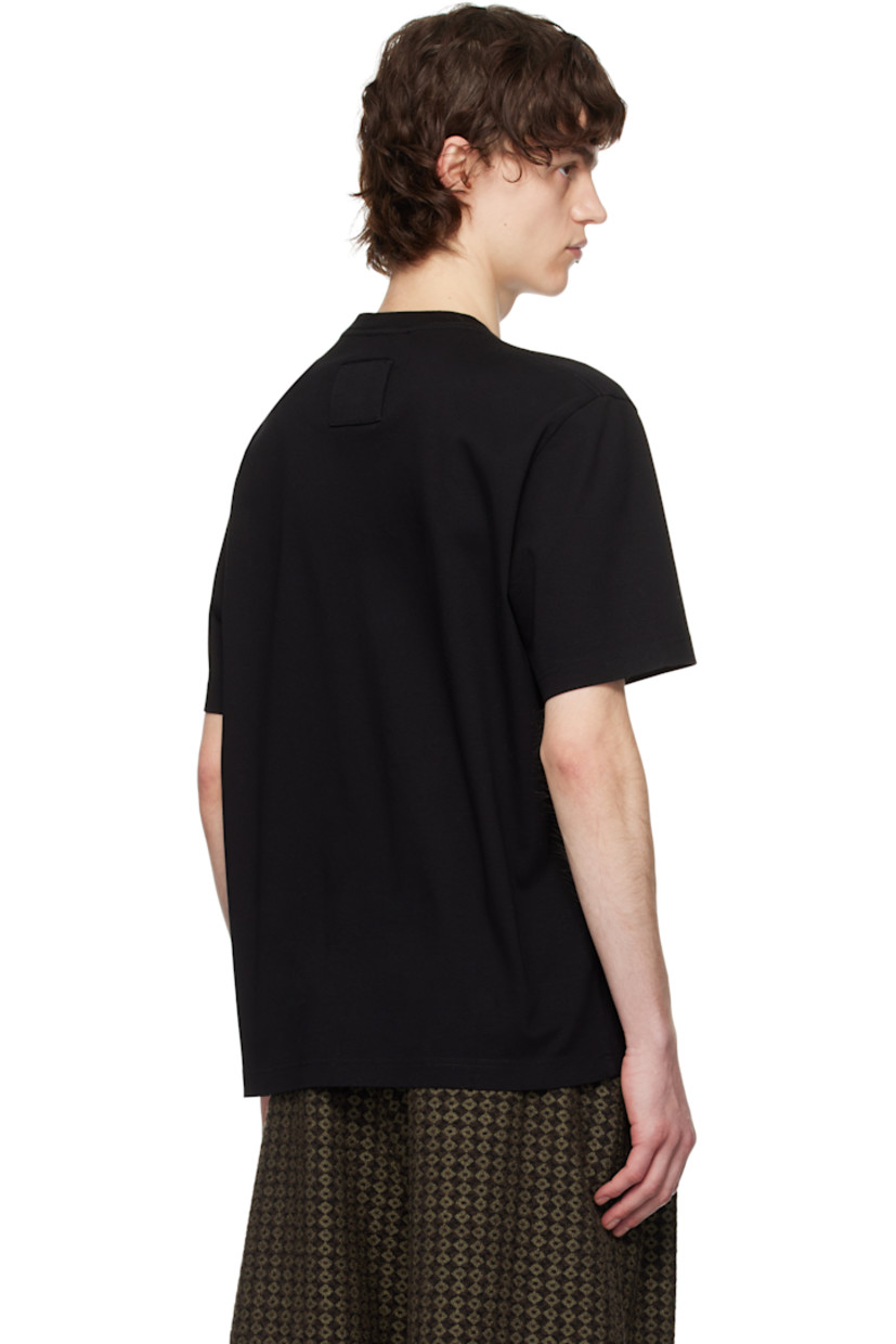 Cotton jersey T-shirt.

· Rib-knit crewneck
· Logo appliqué at chest

Supplier color: Black