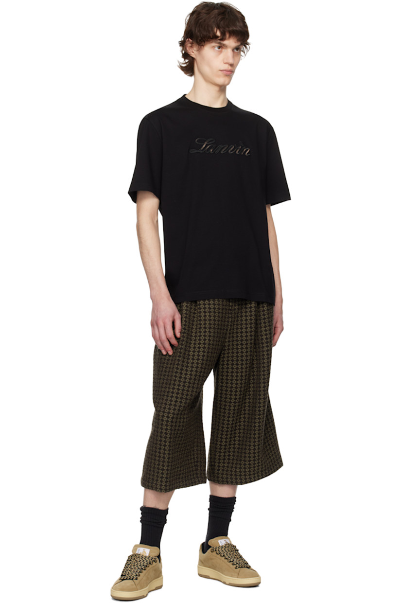 Cotton jersey T-shirt.

· Rib-knit crewneck
· Logo appliqué at chest

Supplier color: Black