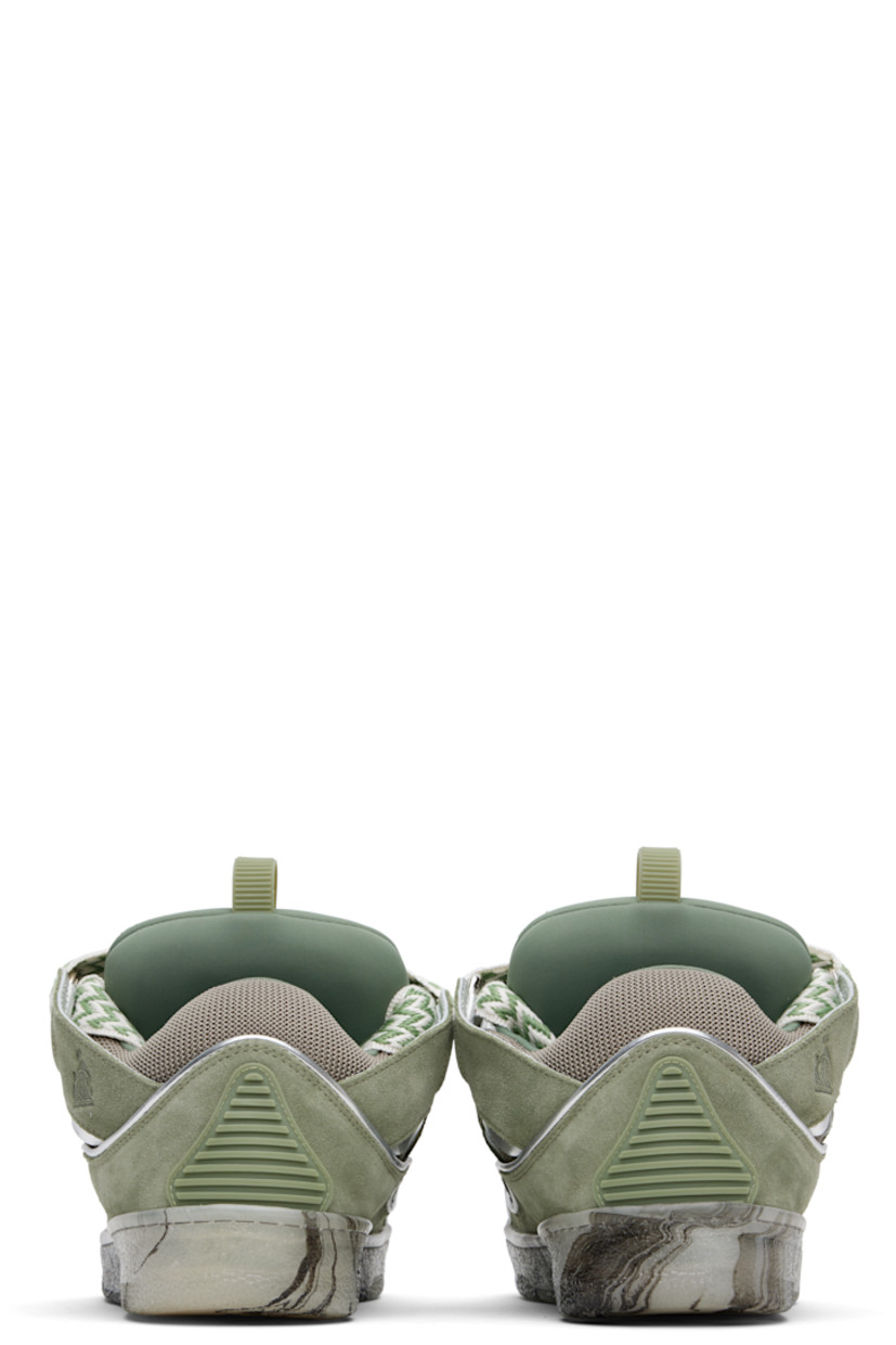 Low-top calfskin suede and mesh sneakers in khaki.

· Piping, cutouts, and rubberized trim throughout
· Perforated detailing at toe 
· Logo embossed at toe and outer side
· Lace-up closure
· Logo plaque and pull-loop at tongue
· Padded tongue and collar
· Jersey lining
· Treaded rubber sole

Supplier color: Green/Silver
