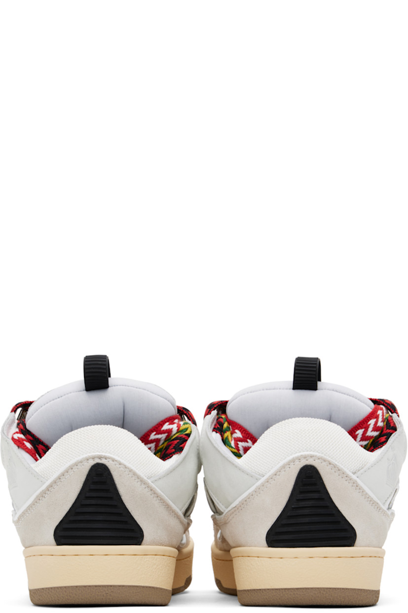 Low-top calfskin nubuck, calfskin suede, and mesh sneakers in white.

· Piping, cutouts, and rubberized trim throughout
· Perforated detailing at toe
· Logo embossed at toe and outer side
· Lace-up closure
· Logo plaque and pull-loop at tongue
· Padded tongue and collar
· Jersey lining
· Treaded rubber sole

Supplier color: White