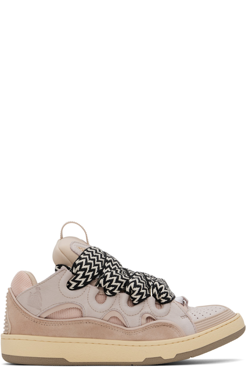 Low-top calfskin nubuck, calfskin suede, and mesh sneakers in pink.

· Piping, cutouts, and rubberized trim throughout
· Perforated detailing at toe
· Logo embossed at toe and outer side
· Lace-up closure
· Logo plaque and pull-loop at tongue
· Padded tongue and collar
· Jersey lining
· Treaded rubber sole

Supplier color: Pale pink